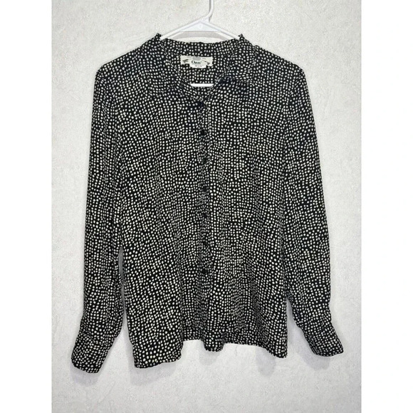 VINTAGE ORVIS WomenS Leopard Print Button Front Shirt Blouse Top USA Made SMALL - Picture 1 of 7